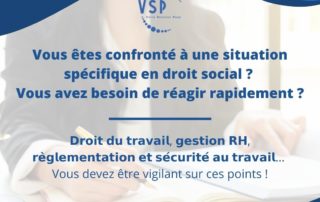 Droit du travail, gestion RH, sécurité au travail